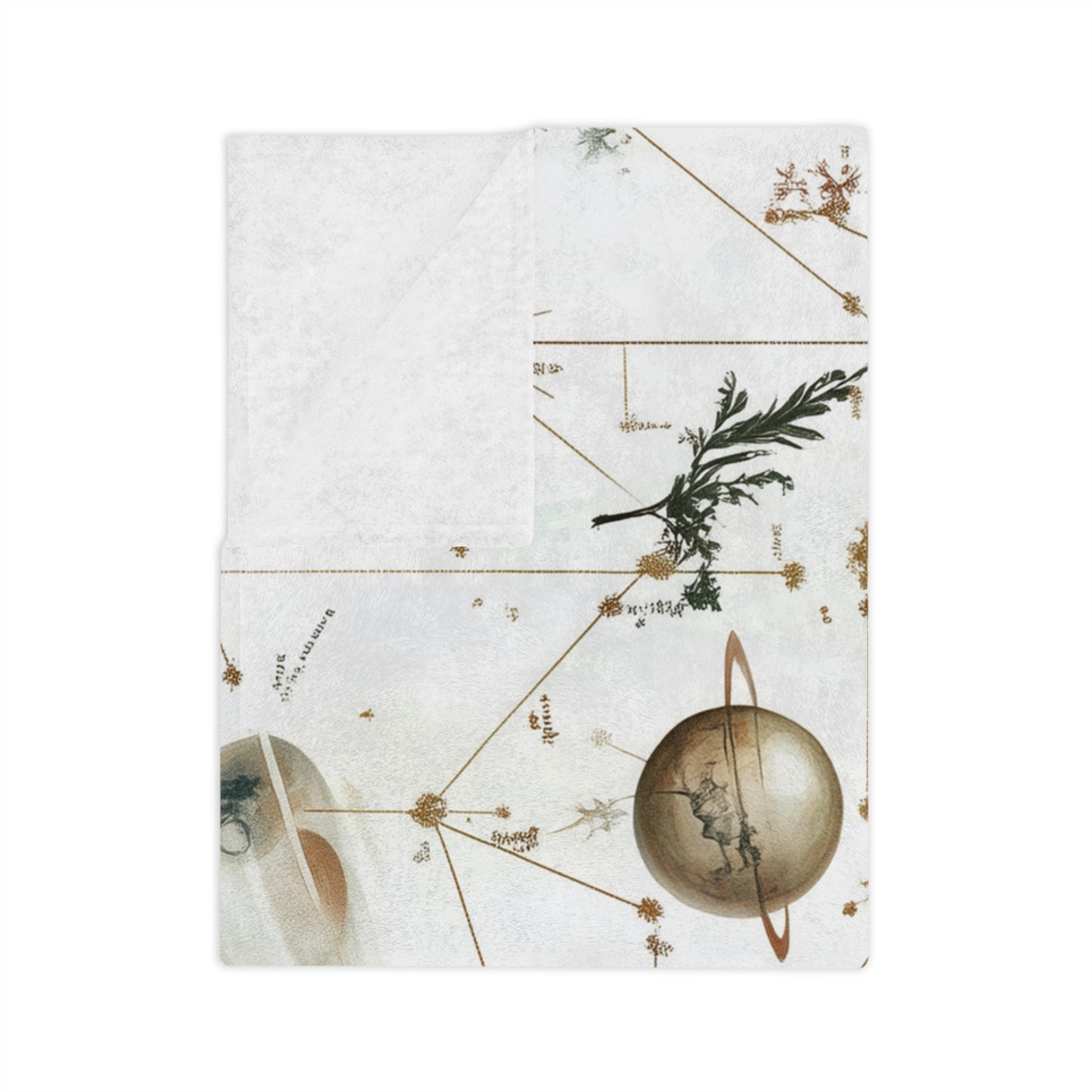 planets + plants velveteen blanket