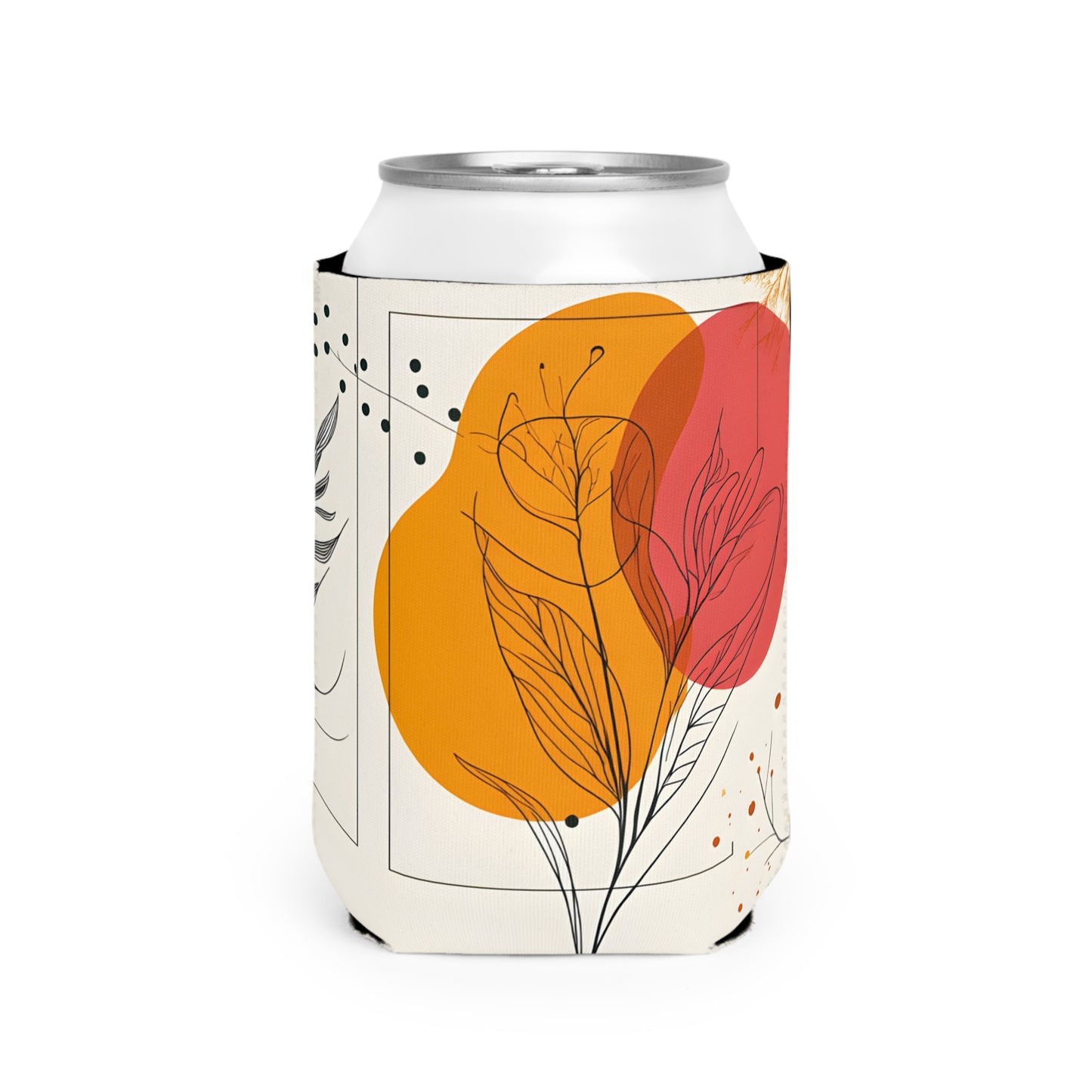 Stylish Floral Can Cooler Sleeve Set of 4