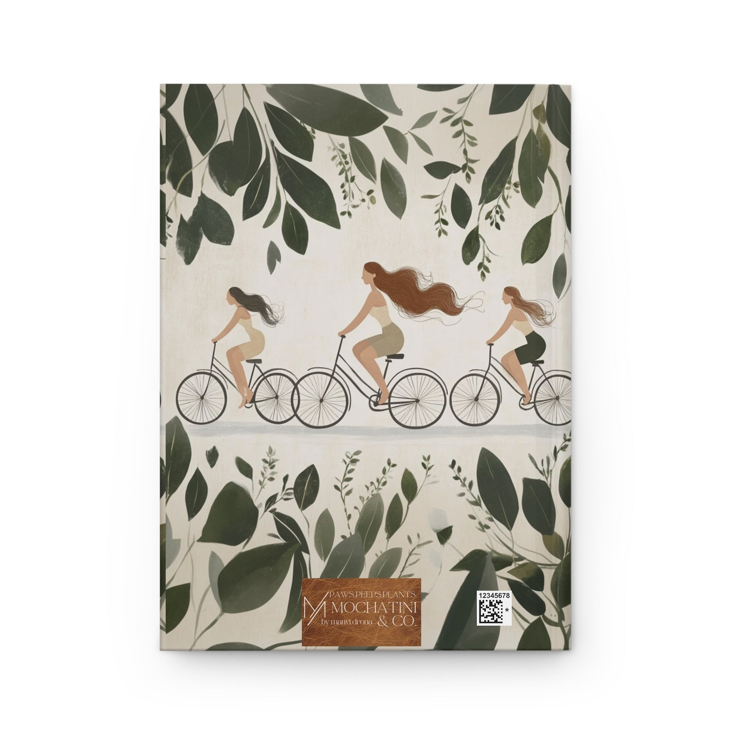 biking buds original artwork hardcover journal with free optional personalization