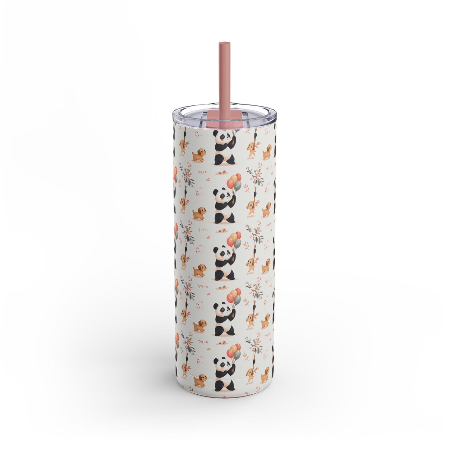 panda pups skinny tumbler 20oz