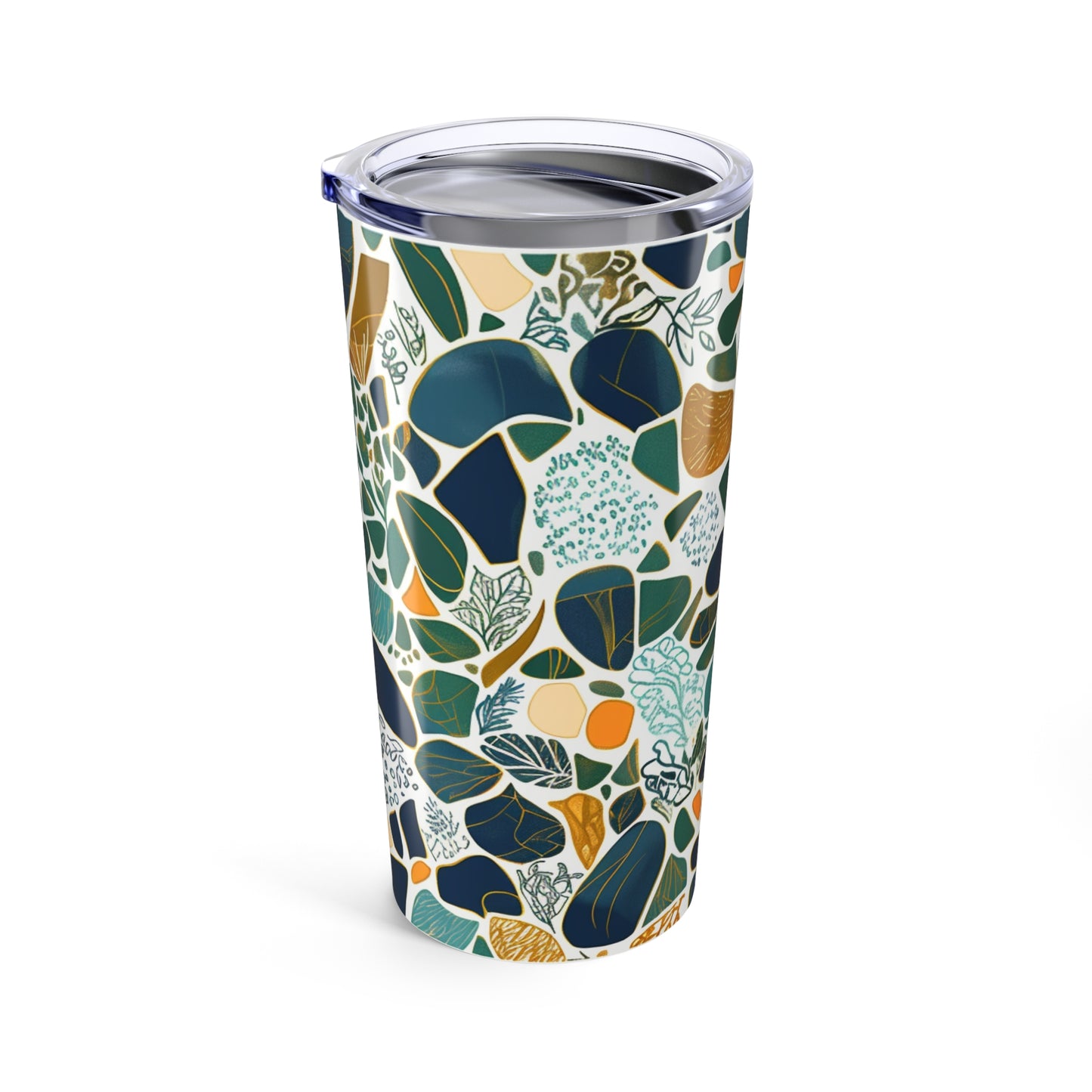 Stylish Abstract Modern Linocut 20oz Tumbler  Eco-Friendly Travel Mug