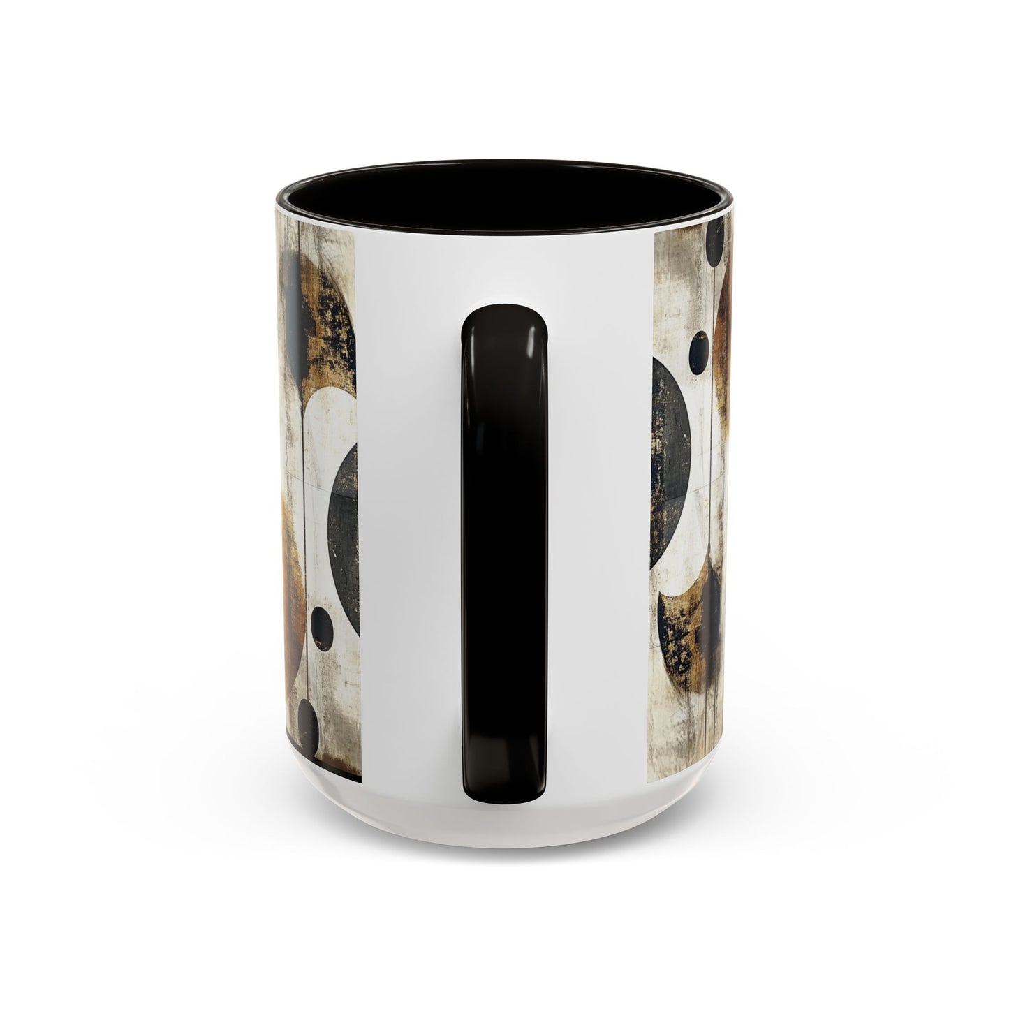 Saroj. Ceramic Gold Abstract Mug (15oz)