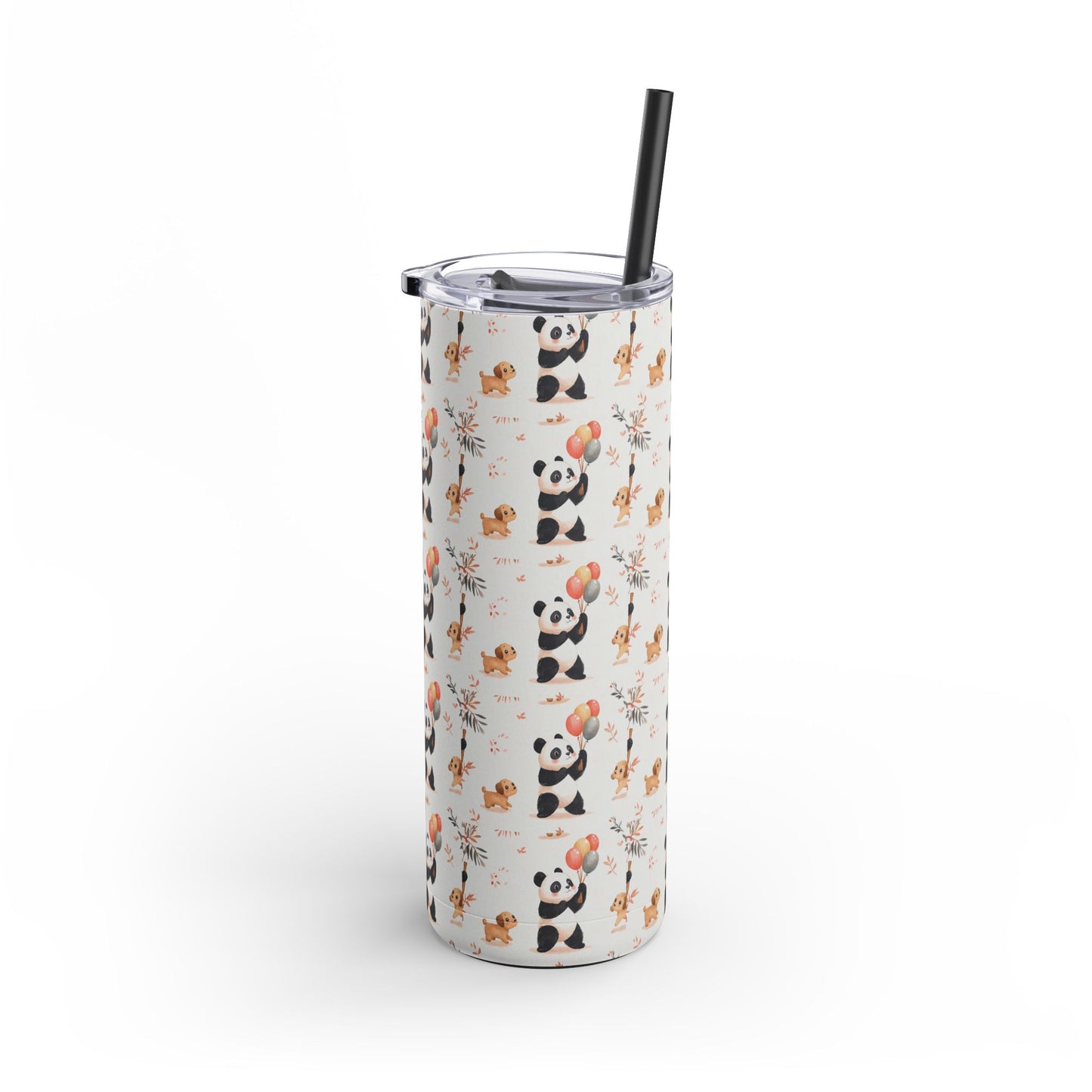 panda pups skinny tumbler 20oz