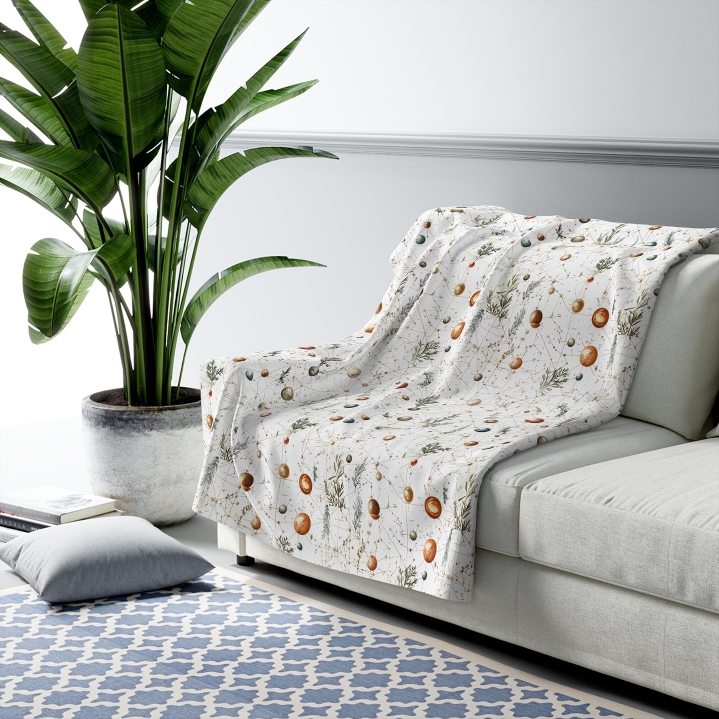 Interstella - Botanic Sherpa Fleece Blanket