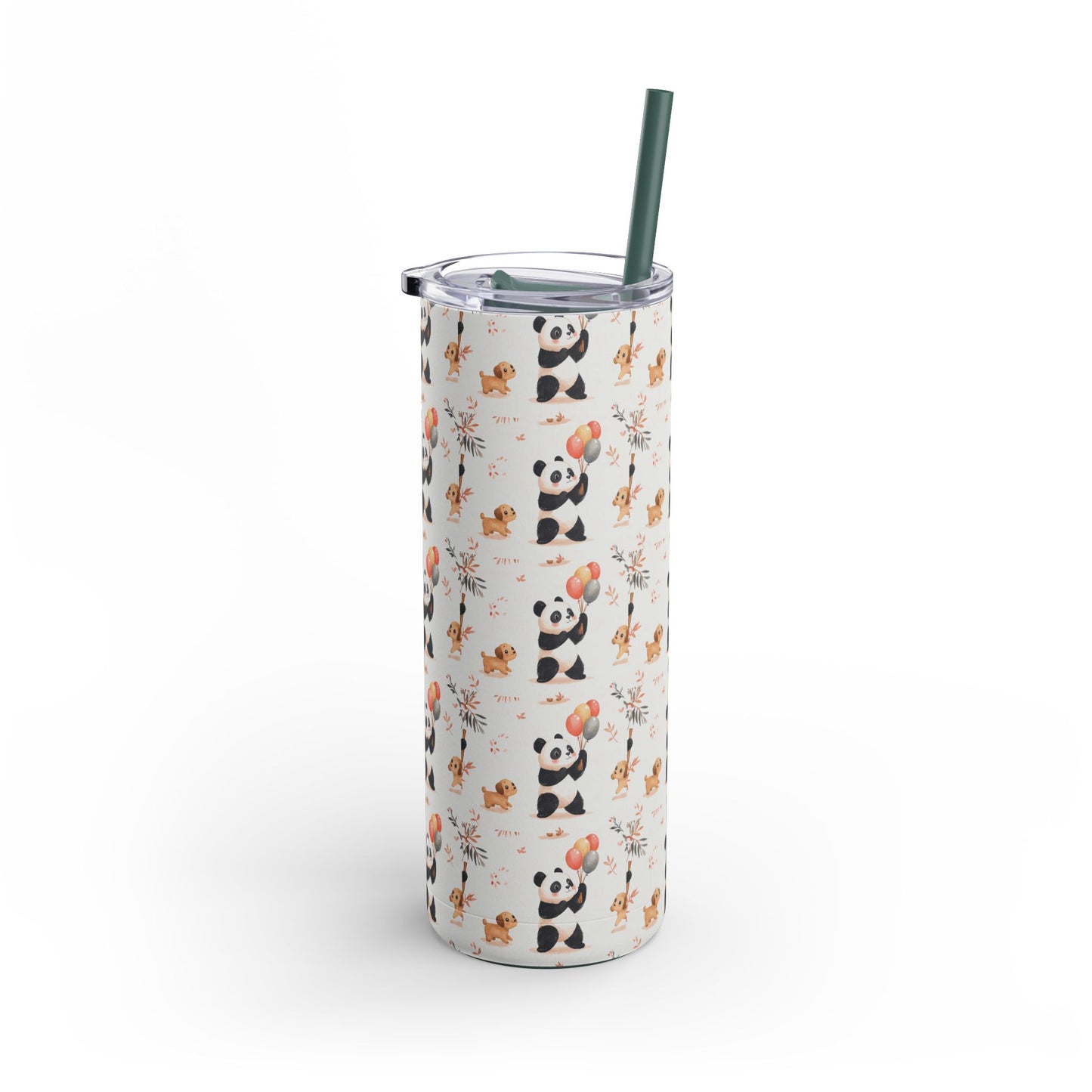 panda pups skinny tumbler 20oz