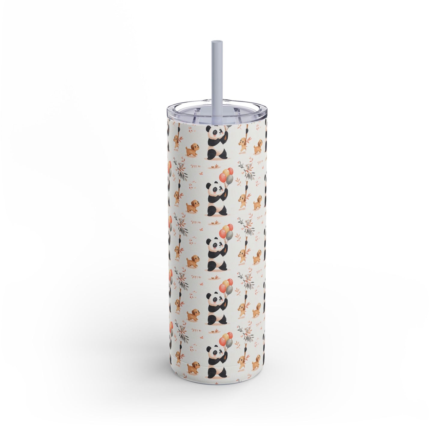 panda pups skinny tumbler 20oz