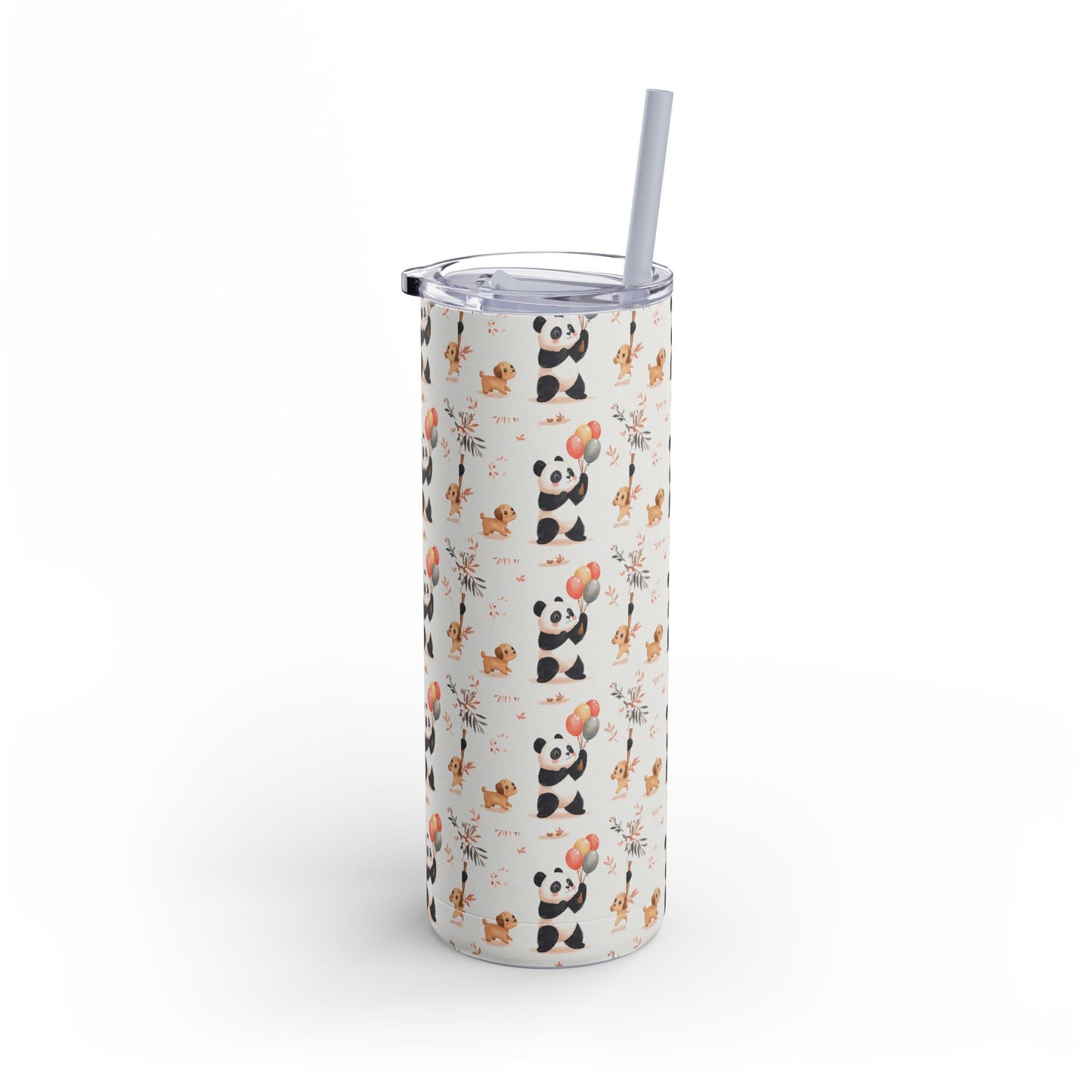 panda pups skinny tumbler 20oz