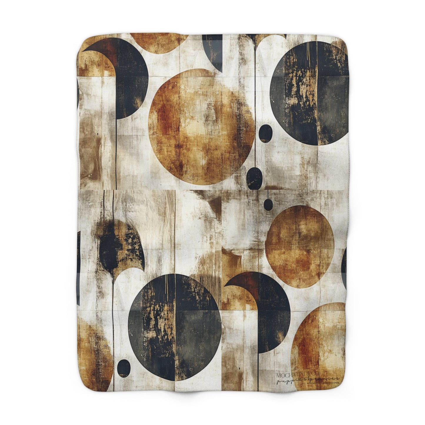 saroj - modern Abstract Sherpa Fleece Blanket